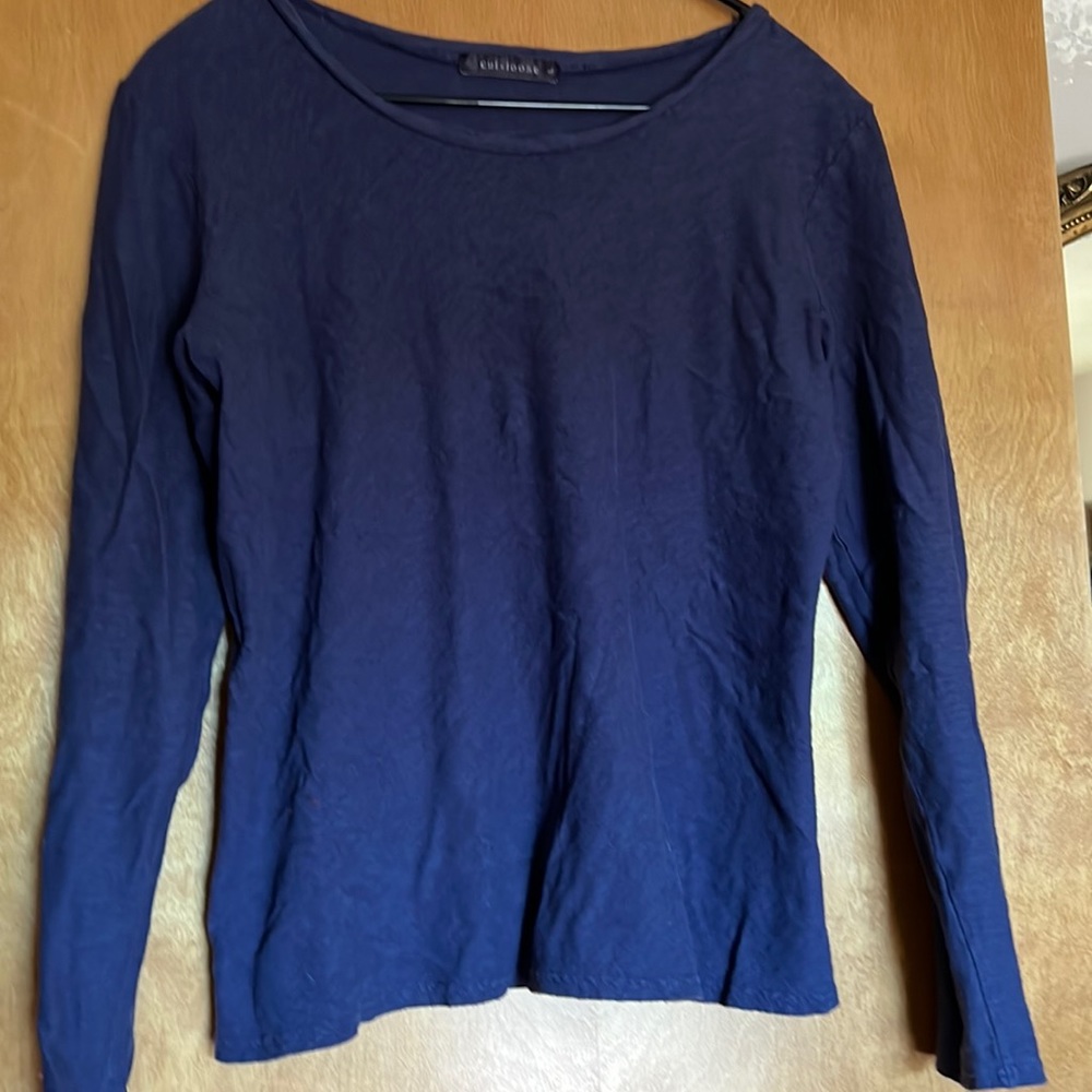 Cut-Loose Long Sleeve Blue Top Size L